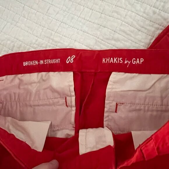 Khakis by Gap Straight Leg red orange skinny - Picture 10 of 11
